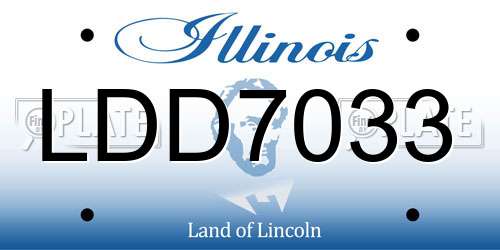 LDD7033 Illinois License Plate