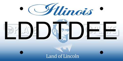 LDDTDEE Illinois License Plate