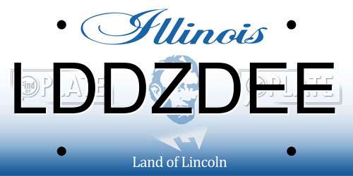 LDDZDEE Illinois License Plate
