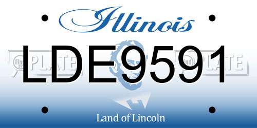 LDE9591 Illinois License Plate