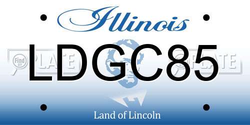 LDGC85 Illinois License Plate