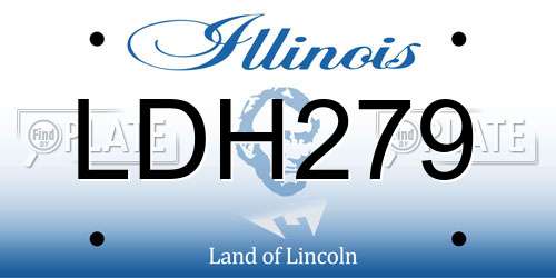 LDH279 Illinois License Plate