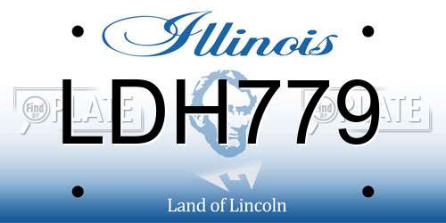 LDH779 Illinois License Plate