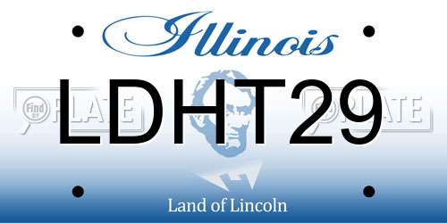 LDHT29 Illinois License Plate