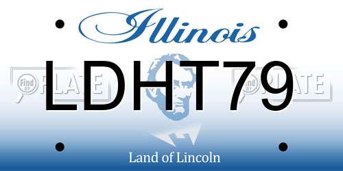 LDHT79 Illinois License Plate