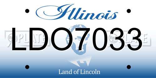 LDO7033 Illinois License Plate