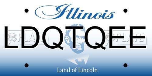 LDQTQEE Illinois License Plate