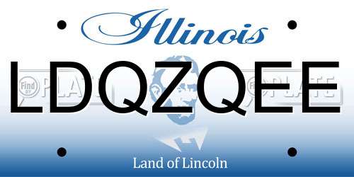 LDQZQEE Illinois License Plate