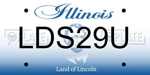 LDS29U Illinois License Plate