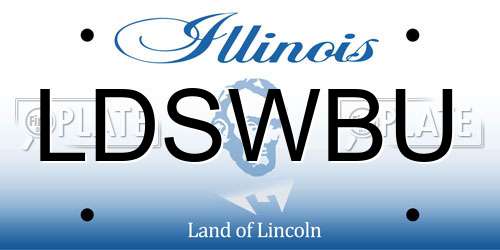 LDSWBU Illinois License Plate