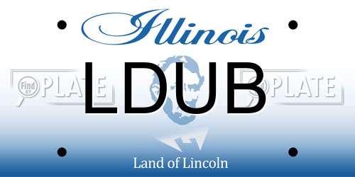 LDUB Illinois License Plate