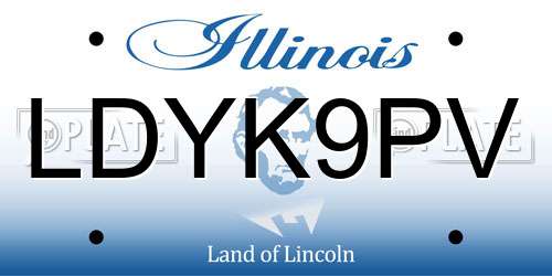 LDYK9PV Illinois License Plate
