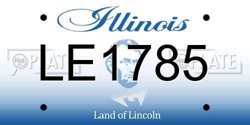 LE1785 Illinois License Plate