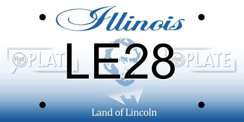 LE28 Illinois License Plate