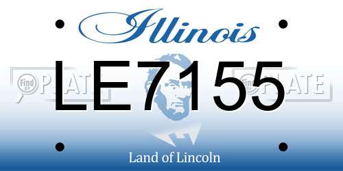 LE7155 Illinois License Plate