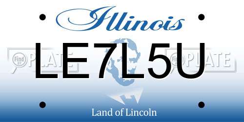 LE7L5U Illinois License Plate