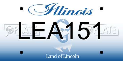 LEA151 Illinois License Plate