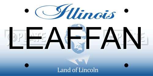 LEAFFAN Illinois License Plate
