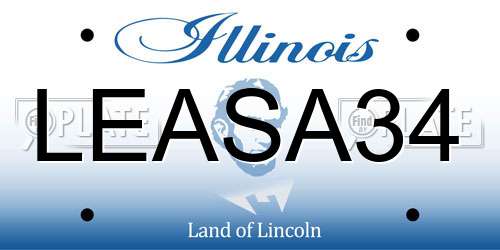 LEASA34 Illinois License Plate