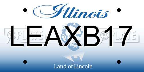 LEAXB17 Illinois License Plate