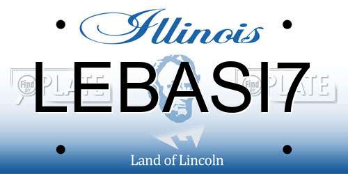 LEBASI7 Illinois License Plate