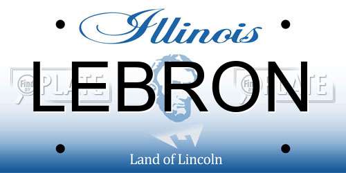 LEBRON Illinois License Plate