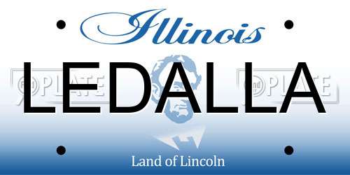 LEDALLA Illinois License Plate