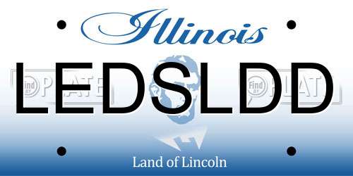 LEDSLDD Illinois License Plate