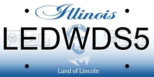 LEDWDS5 Illinois License Plate