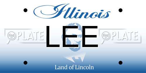 LEE Illinois License Plate