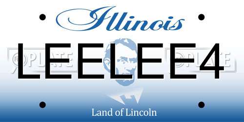 LEELEE4 Illinois License Plate