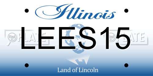 LEES15 Illinois License Plate
