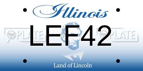 LEF42 Illinois License Plate