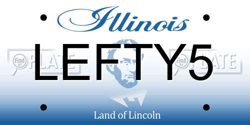 LEFTY5 Illinois License Plate