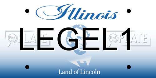 LEGEL1 Illinois License Plate