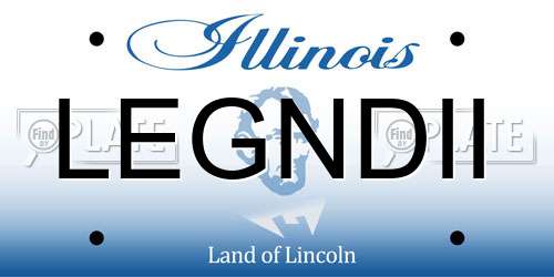 LEGNDII Illinois License Plate