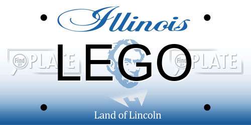 LEGO Illinois License Plate