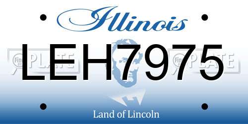 LEH7975 Illinois License Plate