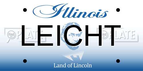 LEICHT Illinois License Plate