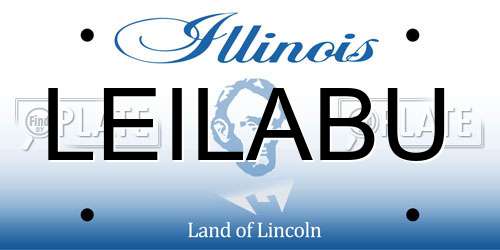 LEILABU Illinois License Plate