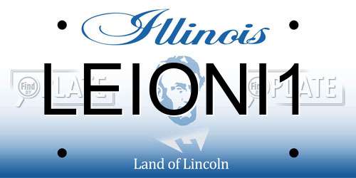 LEIONI1 Illinois License Plate