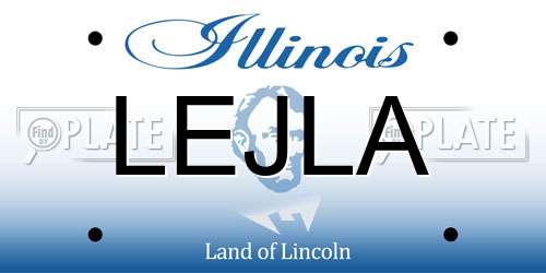LEJLA Illinois License Plate