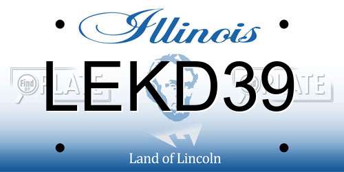 LEKD39 Illinois License Plate