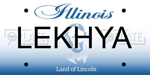 LEKHYA Illinois License Plate