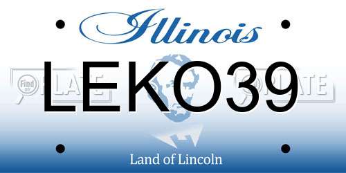 LEKO39 Illinois License Plate