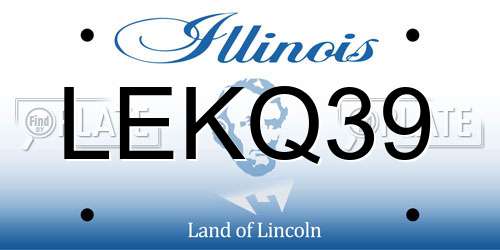 LEKQ39 Illinois License Plate