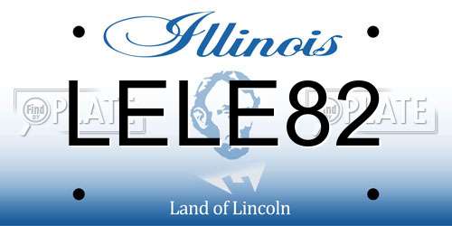 LELE82 Illinois License Plate