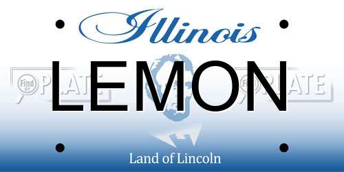 LEMON Illinois License Plate