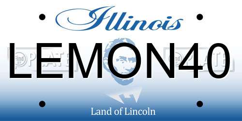LEMON40 Illinois License Plate