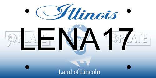 LENA17 Illinois License Plate